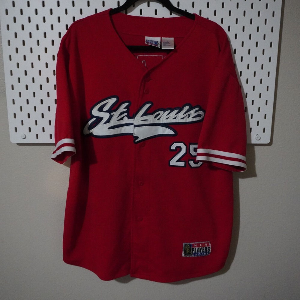 Mark McGwire St Louis Cardinals Jersey #25 Red MLB Players‎ Choice Size Large